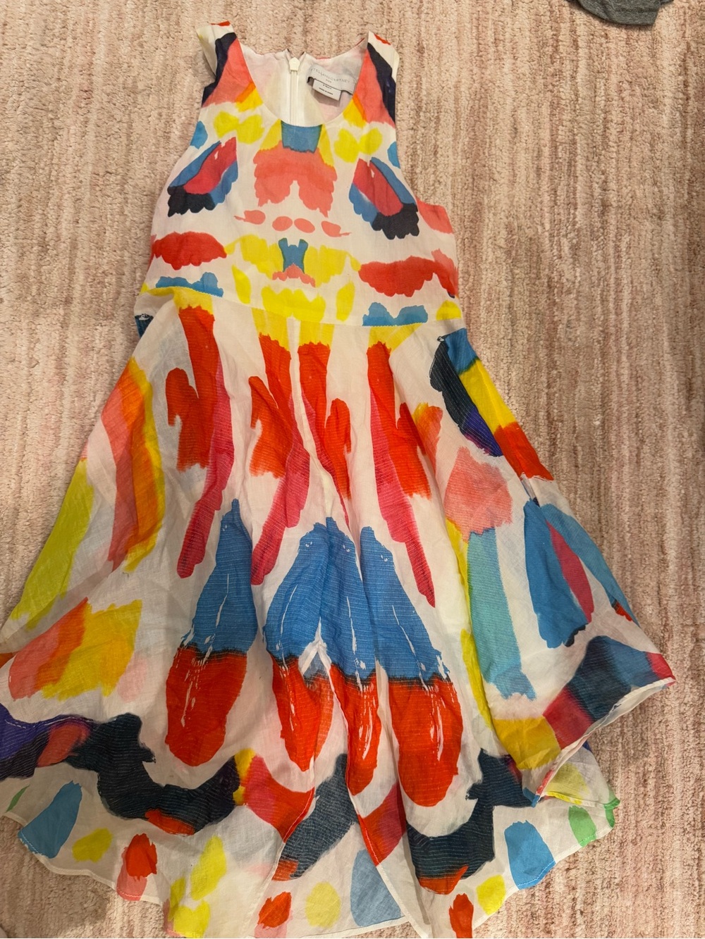 Stella McCartney Kids Multicolor Watercolor Print Dress